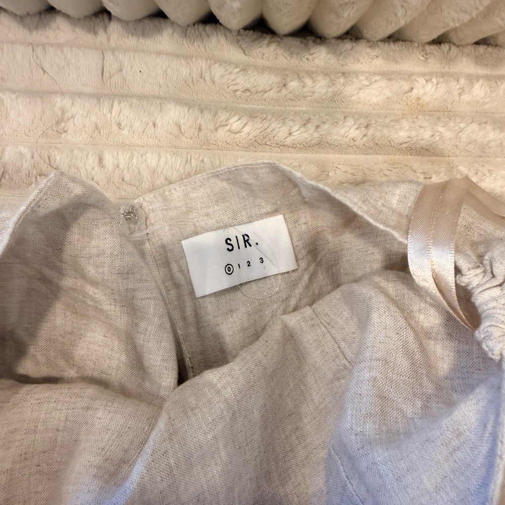 SIR the label Natural Beige Linen Jumpsuit